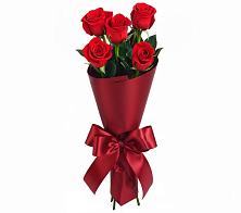 Букет 5 Красных роз Эдлесс Лав в Камешково