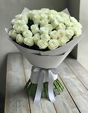 Букет 35 Белых роз #REPLACE_PRED# Камешково