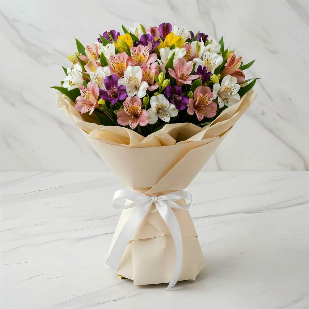 Букет цветов из: Альстромерии в Камешково