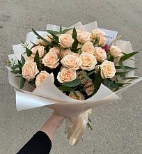 Букет Кремовые розы Латте в Камешково