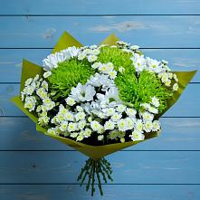 Букет цветов из:  Хризантемы #REPLACE_PRED# Камешково