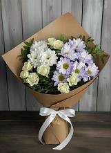 Букет цветов из:  Хризантемы и Розы в Камешково