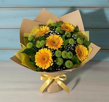Букет цветов из:  Герберы и Хризантемы в Камешково