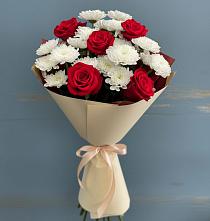 Букет цветов из:  Розы и Хризантемы в Камешково