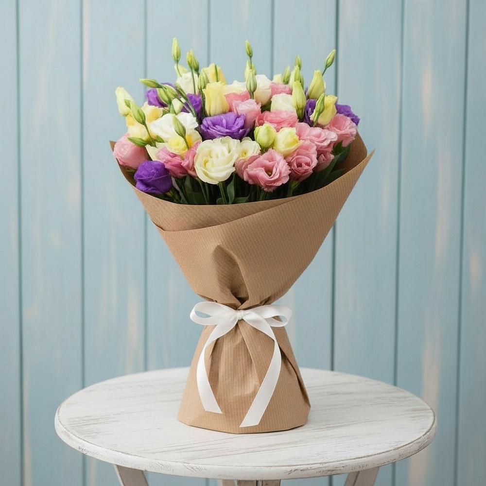 Букет цветов из: Лизиантусы в Камешково