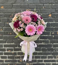 Букет цветов из:  Герберы и Хризантемы в Камешково