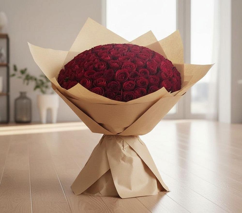 Букет 101 Красная роза в Камешково