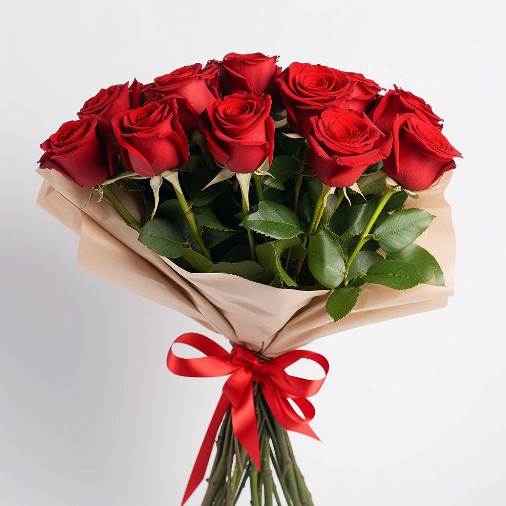 Букет 11 Красных роз Эдлесс Лав в Камешково