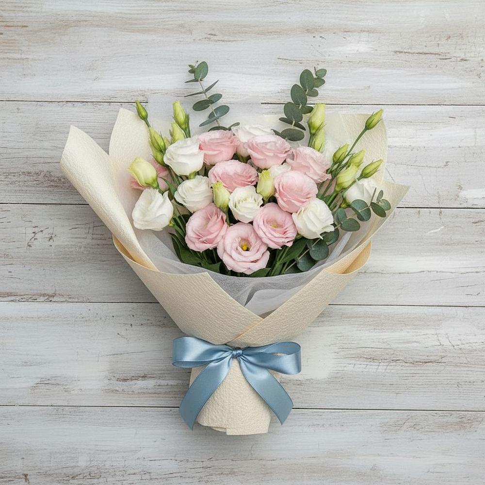 Букет цветов из: Лизиантусы в Камешково